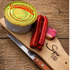 Personalisiertes Schneidebrett mit Messer